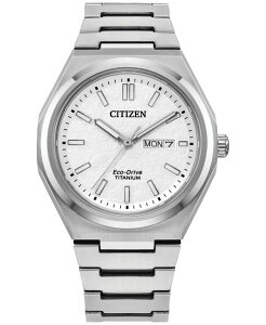 �V�`�Y�� ���f�B�[�X �A�N�Z�T���[ �r���v Citizen Eco-Drive Men's Zenshin Silver-Tone Super Titanium Bracelet Watch 40mm Silver-tone �V���o�[
