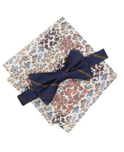 �o�[�X���[ �����Y �A�N�Z�T���[ �l�N�^�C Bar III Men's Montrose Bow Tie and Pocket Square Set Navy �l�C�r�[