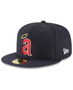 �j���[�G�� �����Y �A�N�Z�T���[ �X�q �E�[�� New Era Men's Navy Californiangels Cooperstown Collection Wool 59FIFTY Fitted Hat Navy �l�C�r�[