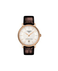 eB\bg Y ANZT[ rv U[ Tissot Men's Carson Premium Powermatic Brown Leather Strap Watch 40mm Brown uE