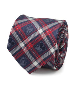 fBYj[ Y ANZT[ lN^C Disney Men's Mickey and Friends Plaid Men's Tie Navy lCr[