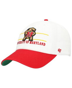 47 �u�����h �����Y �A�N�Z�T���[ �X�q '47 Brand Men's White Maryland Terrapins Gridiron Clean Up Adjustable Hat White �z���C�g