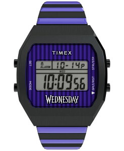 ^CbNX Y ANZT[ rv TVc Timex Men's Quartz Digital Black Stainlessteel Watch 36mm Black ubN