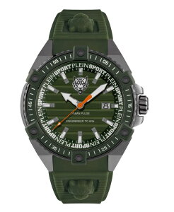 �v���C�� �X�|�[�c �����Y �A�N�Z�T���[ �r���v Plein Sport Men's Urban Pulse 3 Handate Quartz Green Silicone Strap Watch 47MM Green �O���[��