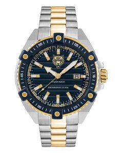 �v���C�� �X�|�[�c �����Y �A�N�Z�T���[ �r���v Plein Sport Men's Urban Pulse 3 Handate Quartz Two Tone Bracelet Watch 47mm Two Tone