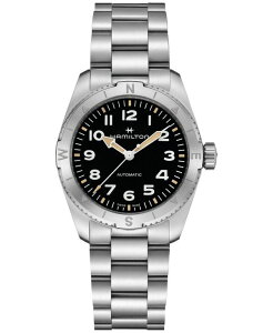 �n�~���g�� ���f�B�[�X �A�N�Z�T���[ �r���v T�V���c Hamilton Women'swiss Automatic Khaki Field Expedition Stainlessteel Bracelet Watch 37mm Silver �V���o�[