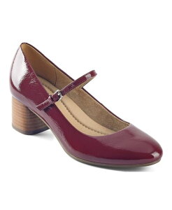 A[X fB[X V[Y pvX q[ Earth Women's Rumer Mary Jane Block Heel Pumps Red Patent Leather bh