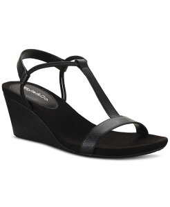 �X�^�C���A���h�R�[ ���f�B�[�X �V���[�Y �T���_�� Style & Co Women's Mulan Wedge Open-Toe Sandals Black Pebble �u���b�N