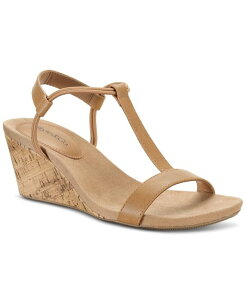 �X�^�C���A���h�R�[ ���f�B�[�X �V���[�Y �T���_�� Style & Co Women's Mulan Wedge Open-Toe Sandals Medium Tan �^��