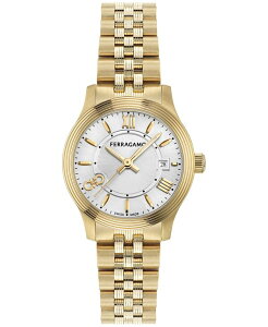tFK fB[X ANZT[ rv TVc Ferragamo Women'swiss Duo Gold Ion Plated Stainlessteel Bracelet Watch 28mm Gold S[h