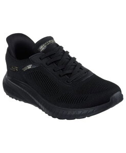 XPb`[Y fB[X V[Y Xj[J[ Skechers Women'slip-Ins: BOBSport Squad Chaos Walking Sneakers Wide Width from Finish Line Black ubN