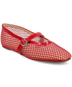 �W�����l �R���N�V���� ���f�B�[�X �V���[�Y �p���v�X ���b�V�� Journee Collection Women's Casha Mesh Mary Jane Flats Red ���b�h