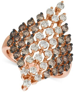�� ���@�� ���f�B�[�X �A�N�Z�T���[ �����O Le Vian Chocolate Ombr Diamond Openwork Cluster Statement Ring (2 ct.w.) in 14k Rose Gold �S�[���h