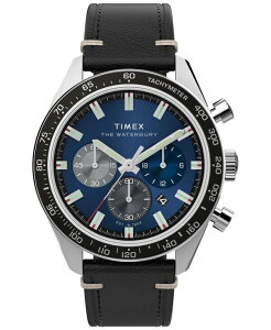 ^CbNX Y ANZT[ rv U[ Timex Men's Quartz Analog Black Leather Watch 41mm Black ubN