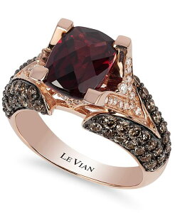 �� ���@�� ���f�B�[�X �A�N�Z�T���[ �����O Le Vian Raspberry Rhodolite Garnet (3 ct.w.) Chocolate Diamonds (1-1/5 ct.w.) and White Diamond Accent Ring in 14k Rose Gold (Also Available in 14K White Gold or 14K Gold) Rose Gold �S�[���h
