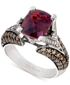 �� ���@�� ���f�B�[�X �A�N�Z�T���[ �����O Le Vian Raspberry Rhodolite Garnet (3 ct.w.) Chocolate Diamonds (1-1/5 ct.w.) and White Diamond Accent Ring in 14k Rose Gold (Also Available in 14K White Gold or 14K Gold) White Gold �z���C�g