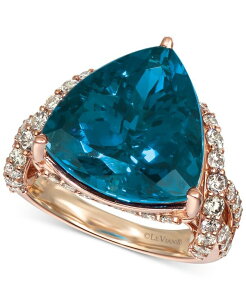 �� ���@�� ���f�B�[�X �A�N�Z�T���[ �����O Le Vian Deep Sea Blue Topaz (9 ct.w.) & Nude Diamonds (1-3/4 ct.w.) Ring in 14k Rose Blue Topaz �u���[