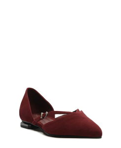 �V���b�c ���f�B�[�X �V���[�Y �p���v�X Schutz Women's Rue Buckle Pointed Toe Flats Red ���b�h