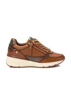 LV^C fB[X V[Y Xj[J[ U[ Carmela Collection Women's Leather Casual Sneakers By Xti Camel L