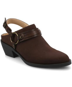 �W�����l �R���N�V���� ���f�B�[�X �V���[�Y �p���v�X Journee Collection Women's Urbana Pointed Toe Comfort Casual Strappy Mules Chocolate �`���R���[�g