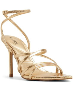 �A���h ���f�B�[�X �V���[�Y �T���_�� �q�[�� ALDO Women'solania Strappy Heeledressandals Gold Lizard �S�[���h