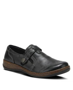 �X�v�����O�X�e�b�v ���f�B�[�X �V���[�Y �p���v�X ���U�[ ���[�t�@�[ Spring Step Smolqua Leather Loafer with Adjustable Strap and Cushioned Insole Bordeaux