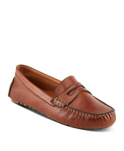 �X�v�����O�X�e�b�v ���f�B�[�X �V���[�Y �p���v�X ���U�[ Spring Step Audette Leather Moccasins with Removable Insole and Penny Keeper Brown �u���E��
