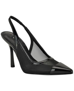 �i�C���E�F�X�g ���f�B�[�X �V���[�Y �p���v�X ���b�V�� Nine West Women's Jermain Mesh Slingback Stiletto Pumps Black Mesh �u���b�N