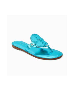 �W���b�N���W���[�X ���f�B�[�X �V���[�Y �T���_�� �g�[�� ���U�[ Jack Rogers Collinsilver Metallic Nappa Leather Sandal Turquoise �^�[�R�C�Y