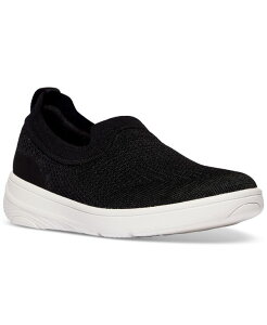 tBbgtbv fB[X V[Y Xj[J[ jbg FitFlop Women'super-Q Knit Slip-On Sneakers Black ubN