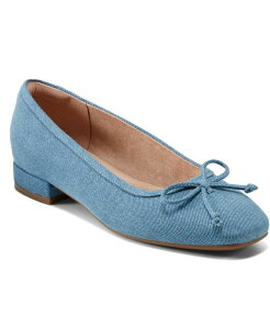 ���b�N�|�[�g ���f�B�[�X �V���[�Y �p���v�X Rockport Women'sadie Square Toe Slip-On Ballet Dress Flats Blue Denim �f�j��