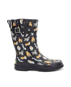 EGX^`[t fB[X V[Y u[cECu[c Western Chief Womens Dog Pack Mid Rain Boot Black ubN