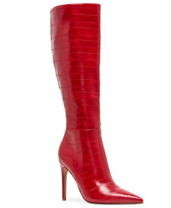 �X�e�B�[�u �}�f�� ���f�B�[�X �V���[�Y �p���v�X �u�[�c �q�[�� Steve Madden Women's Nitro Knee-High Stiletto Heel Dress Boots Red ���b�h