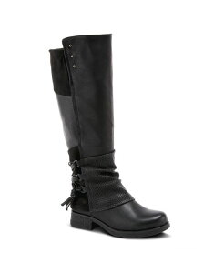 �p�g���V�A ���f�B�[�X �V���[�Y �u�[�c�E���C���u�[�c �g�[�� ���[�X �}�L�V Patrizia Women �f s MAXIE Back Lace Detail Faux Fur Lined Tall Boot Black �u���b�N