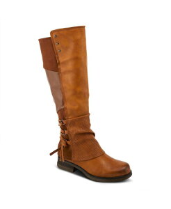 �p�g���V�A ���f�B�[�X �V���[�Y �u�[�c�E���C���u�[�c �g�[�� ���[�X �}�L�V Patrizia Women �f s MAXIE Back Lace Detail Faux Fur Lined Tall Boot Camel �L������