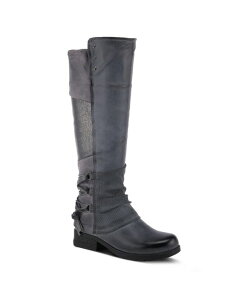 �p�g���V�A ���f�B�[�X �V���[�Y �u�[�c�E���C���u�[�c �g�[�� ���[�X �}�L�V Patrizia Women �f s MAXIE Back Lace Detail Faux Fur Lined Tall Boot Grey �O���[