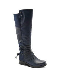 �p�g���V�A ���f�B�[�X �V���[�Y �u�[�c�E���C���u�[�c �g�[�� ���[�X �}�L�V Patrizia Women �f s MAXIE Back Lace Detail Faux Fur Lined Tall Boot Navy �l�C�r�[