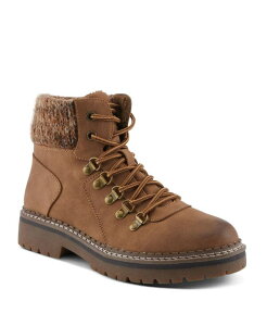 �p�g���V�A ���f�B�[�X �V���[�Y �u�[�c�E���C���u�[�c �Z�[�^�[ Patrizia Women's Hiker-Inspired Sweater Collar Lug Sole Boot Light brown �u���E��