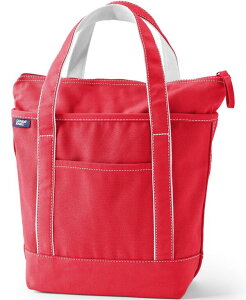 �����Y�G���h ���f�B�[�X �o�b�O Lands' End Medium Solid Color 5 Pocket Zip Top Canvas Tote Bag Heritage red ���b�h
