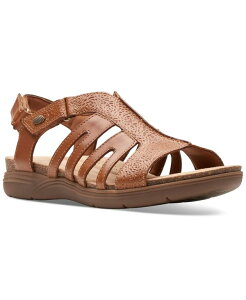 N[NX fB[X V[Y T_ Clarks Women's April Belle Strappy Slingback Sandals Tan Leathe ^