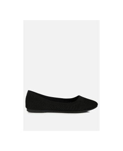 �����h�����O ���f�B�[�X �V���[�Y �p���v�X London Rag Womens Ammie Solid Casual Ballet Flats Black �u���b�N