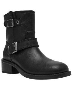Ch yA[ fB[X V[Y u[cECu[c q[ Wild Pair Women'sablee Block Heel Moto Boots Black ubN