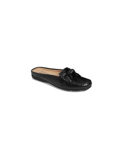�}�[�N�W���Z�t�j���[���[�N ���f�B�[�X �V���[�Y �T���_�� Marc Joseph New York Womens Diane St Slip On Comfort Bow Mule Black napa �u���b�N
