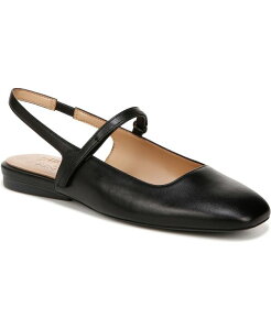 �i�`�����C�U�[ ���f�B�[�X �V���[�Y �p���v�X Naturalizer Women's Connie Slingback Mary Jane Flats Black Leather �u���b�N