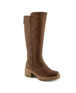 �X�v�����O�X�e�b�v ���f�B�[�X �V���[�Y �u�[�c�E���C���u�[�c �g�[�� Spring Step Lexis Water-Resistantall Shaft Boot with Adjustable Calf and Shock-Absorbing Sole Brown �u���E��