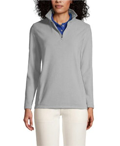 �����Y�G���h ���f�B�[�X �A�E�^�[ �W���P�b�g�E�u���]�� �n�[�t�W�b�v �t���[�X Lands' End Women's Thermacheck 100 Fleece Quarter Zipullover Top Harbor gray �O���[
