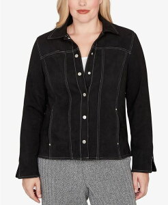 Atbh _i[ fB[X AE^[ WPbgEu] vg XG[h Alfredunner Women's Jet Setter Print Lining Faux Suede Jacket Black ubN