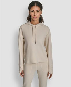 �_�i �L������ �j���[���[�N ���f�B�[�X �A�E�^�[ �p�[�J�[�E�X�E�F�b�g DKNY Women's Transcend Thermal Pull-On Hoodie Blonde