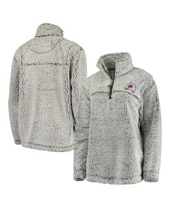 W[X[ tH[n[ oC J[ oNX fB[X AE^[ WPbgEu] G-III 4Her by Carl Banks Women's Gray Colorado Avalanche Sherpa Quarter-Zipullover Jacket Gray O[