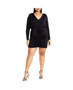 �V�e�B�[�V�b�N ���f�B�[�X �g�b�v�X �����s�[�X �v���X�T�C�Y CITY CHIC Plusize Sassy Sue Dress Black �u���b�N